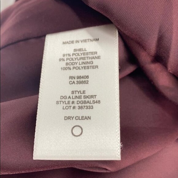 Dylan Gray A-Line Crepe Mini Skirt | Burgundy | Size 12 | NWT $148 - Picture 11 of 11